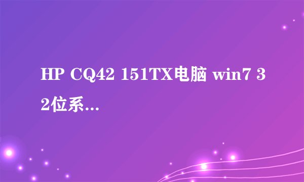 HP CQ42 151TX电脑 win7 32位系统 用着突然黑屏后提示显示器已停止工作并成功恢复 该怎么处理