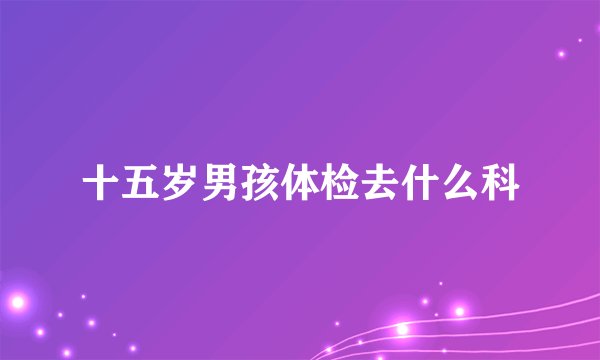 十五岁男孩体检去什么科
