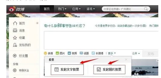 新浪微博投票入口在哪？