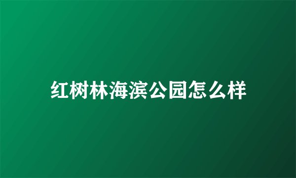 红树林海滨公园怎么样