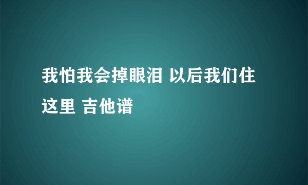 我怕我会掉眼泪 以后我们住这里 吉他谱