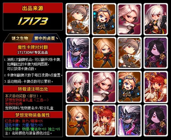 DNF卡牌对对翻攻略 教你轻松玩转5月活动