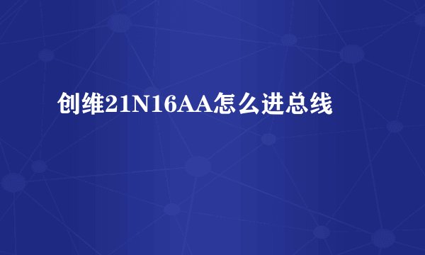 创维21N16AA怎么进总线