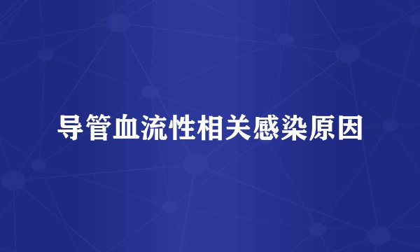 导管血流性相关感染原因