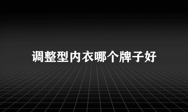 调整型内衣哪个牌子好