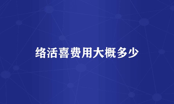 络活喜费用大概多少