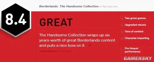 《无主之地：帅杰克合集（Borderlands：The Handsome Collection）》IGN 8.4分 完美整合系列精华