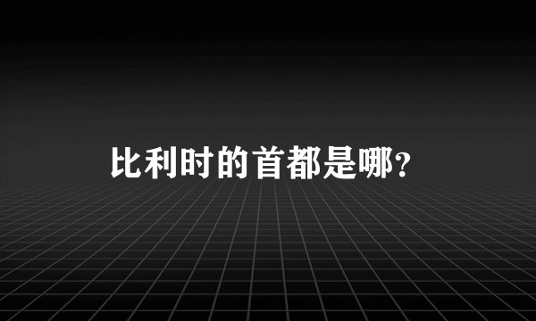 比利时的首都是哪？