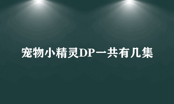 宠物小精灵DP一共有几集