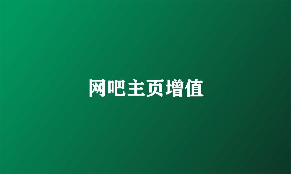 网吧主页增值