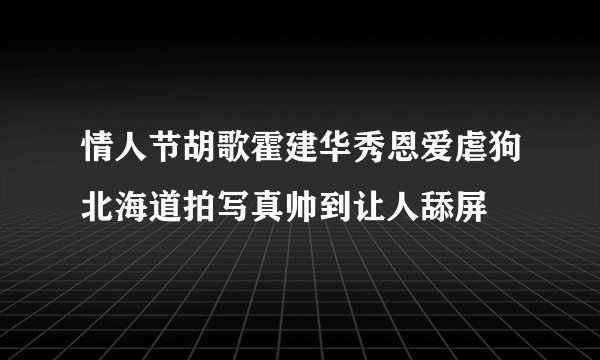 情人节胡歌霍建华秀恩爱虐狗北海道拍写真帅到让人舔屏