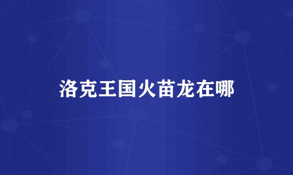 洛克王国火苗龙在哪