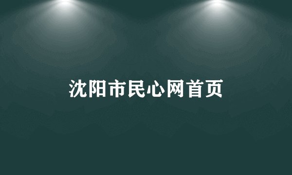 沈阳市民心网首页