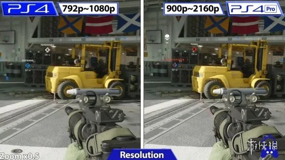 《使命召唤17》A测PS4与PS4 Pro图形性能测试比较！