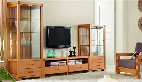 电视柜设计效果图  现代简约客厅电视柜设计