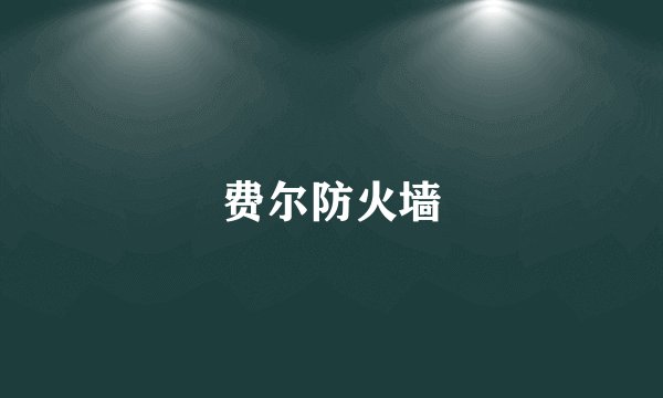 费尔防火墙