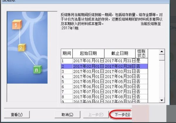 金蝶迷你版怎样反结账反过帐？