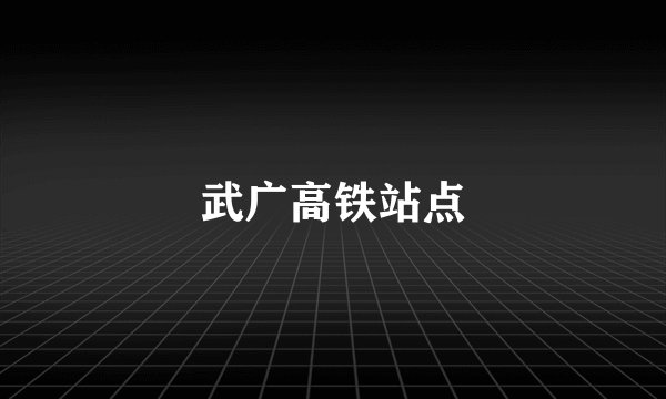 武广高铁站点