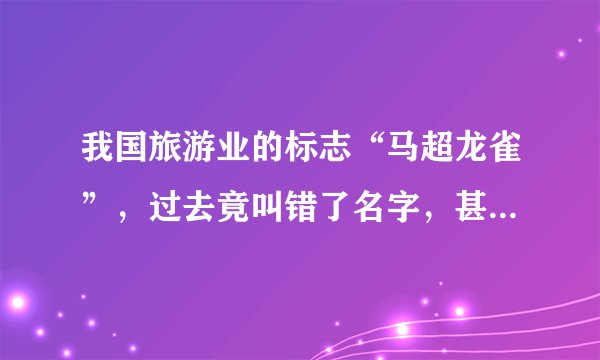 我国旅游业的标志“马超龙雀”，过去竟叫错了名字，甚至遭遇调侃