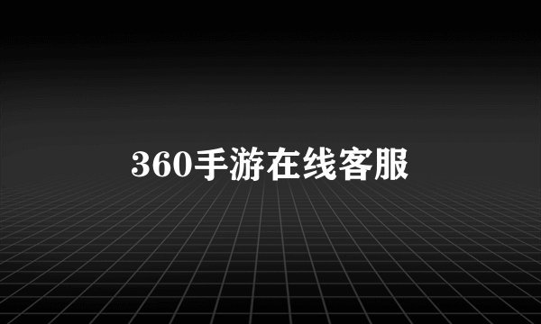 360手游在线客服