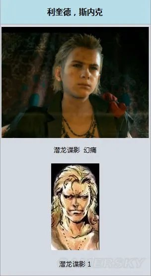 《合金装备》系列人物剧情 合金装备系列关键人物剧情整理