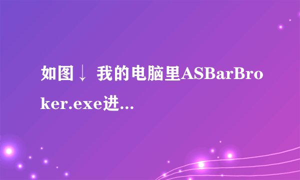 如图↓ 我的电脑里ASBarBroker.exe进程很多！！