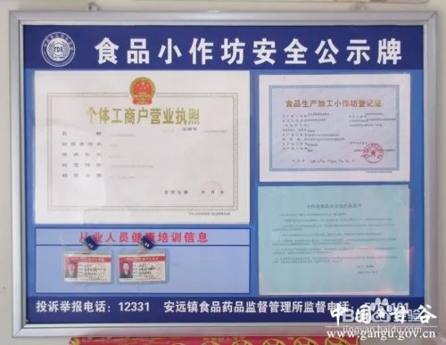 食品小作坊登记证办理流程
