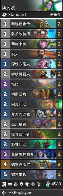 炉石传说22.2版本标准模式各职业卡组介绍