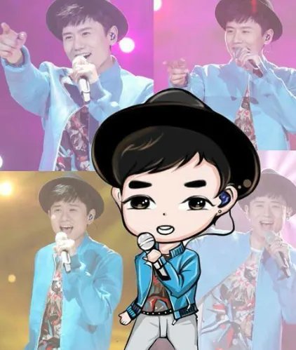 张杰卡通图片欣赏 与谢娜爱情史大揭秘