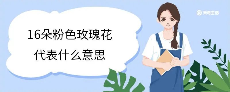 16朵粉色玫瑰花代表什么意思