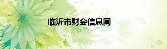 临沂市财会信息网