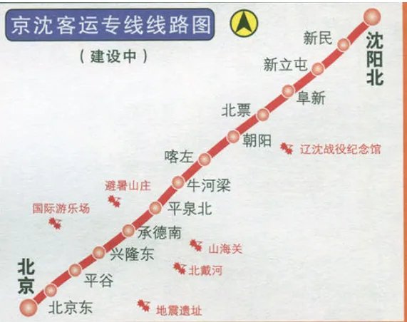京沈高铁详细线路图
