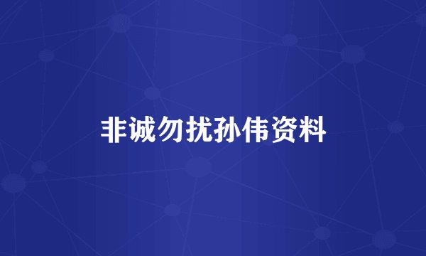 非诚勿扰孙伟资料