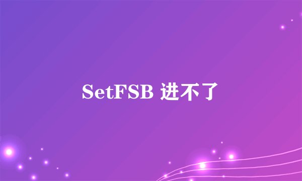 SetFSB 进不了