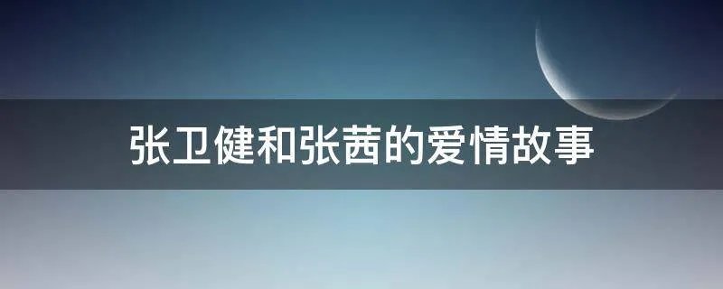 张卫健和张茜的爱情故事