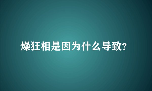 燥狂相是因为什么导致？