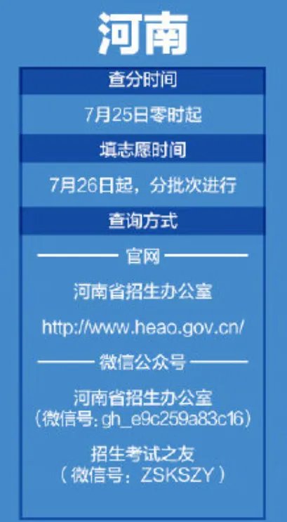 2020河南高考查分报志愿时间表 2020河南高考成绩查询入口