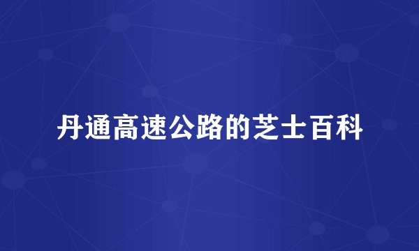 丹通高速公路的芝士百科