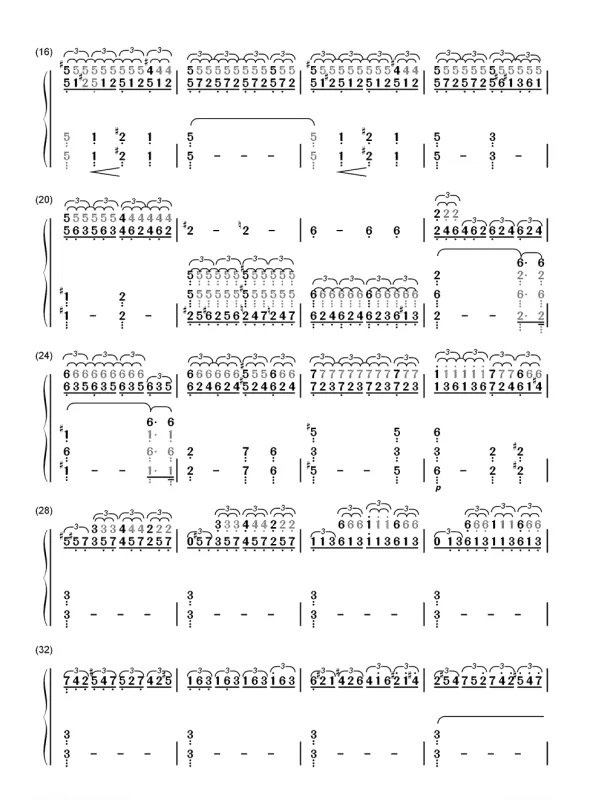 贝多芬月光曲简谱