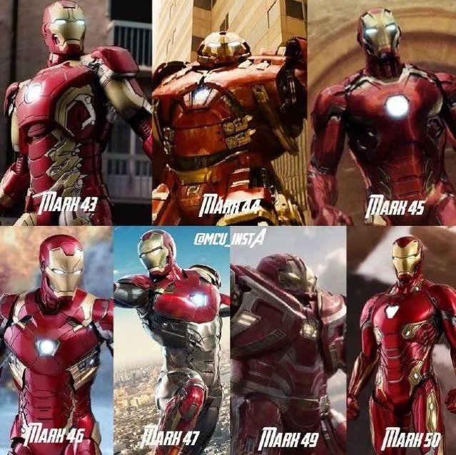 钢铁侠战甲出到多少代？都在哪部电影的哪个时间点出现了？