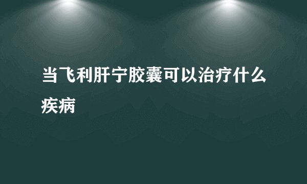 当飞利肝宁胶囊可以治疗什么疾病