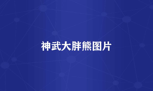 神武大胖熊图片