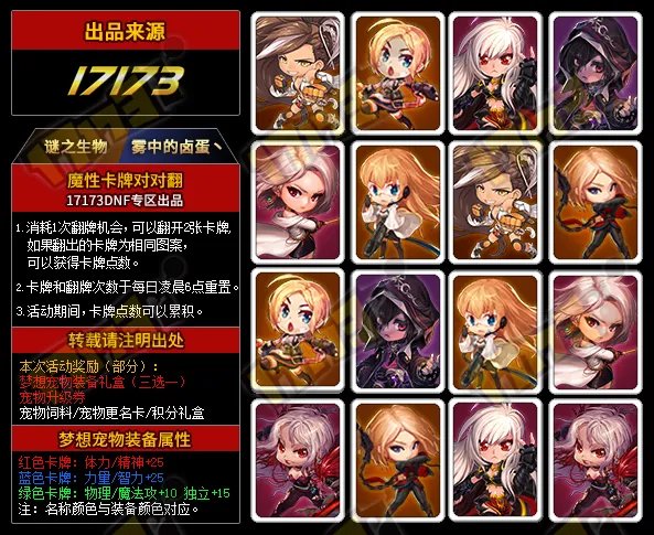 DNF卡牌对对翻攻略 教你轻松玩转5月活动