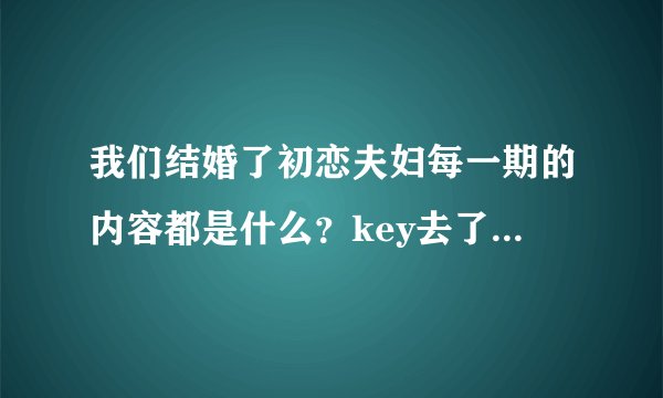 我们结婚了初恋夫妇每一期的内容都是什么？key去了哪几期？