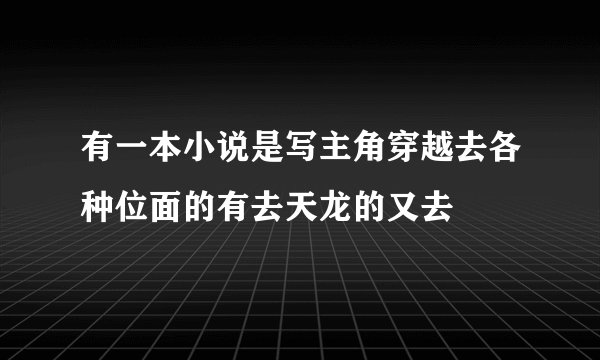 有一本小说是写主角穿越去各种位面的有去天龙的又去