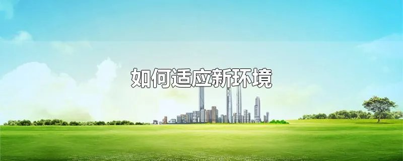 如何适应新环境