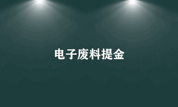 电子废料提金