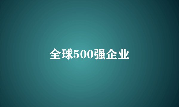 全球500强企业
