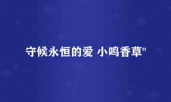 守候永恒的爱 小鸣香草