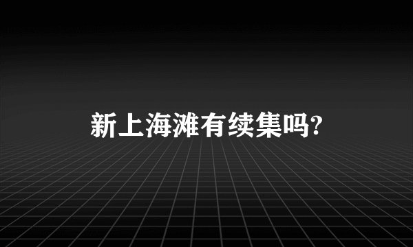 新上海滩有续集吗?